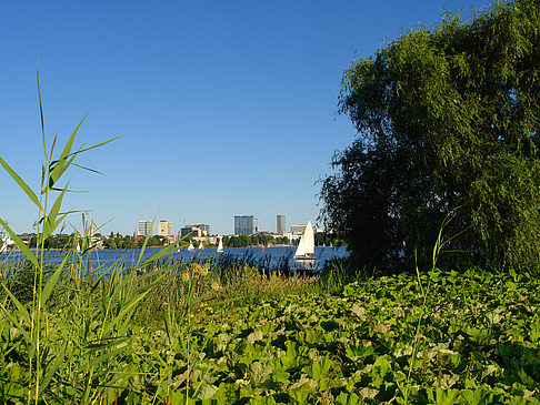 Blick nach Osten von der Außenalster Fotos